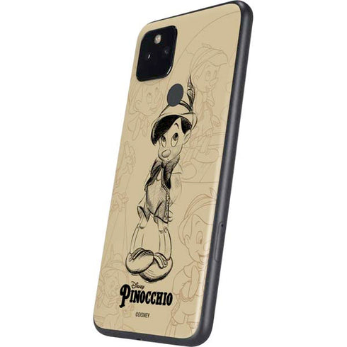 Disney Pinocchio Sketches Portrait Google Pixel 5a Skin